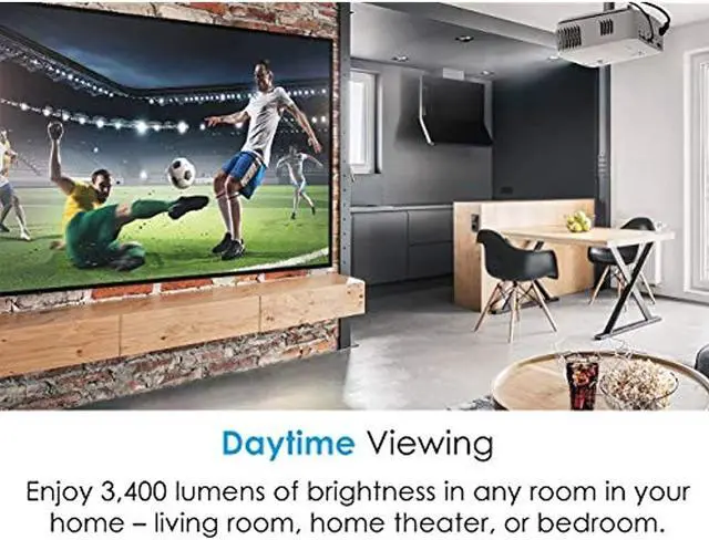 Alt view image 12 of 12 - Optoma UHD30 4K UHD Home Theater and 1080p 240Hz Gaming Projector, 3400 Lumens