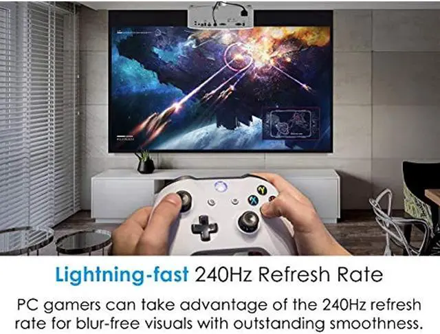Alt view image 11 of 12 - Optoma UHD30 4K UHD Home Theater and 1080p 240Hz Gaming Projector, 3400 Lumens