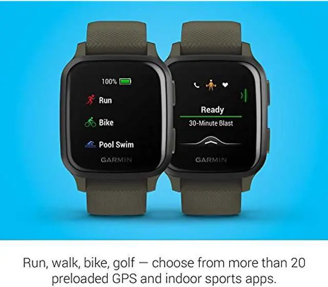 Alt view image 11 of 20 - Garmin Venu SQ Music Edition - Moss with Slate Bezel