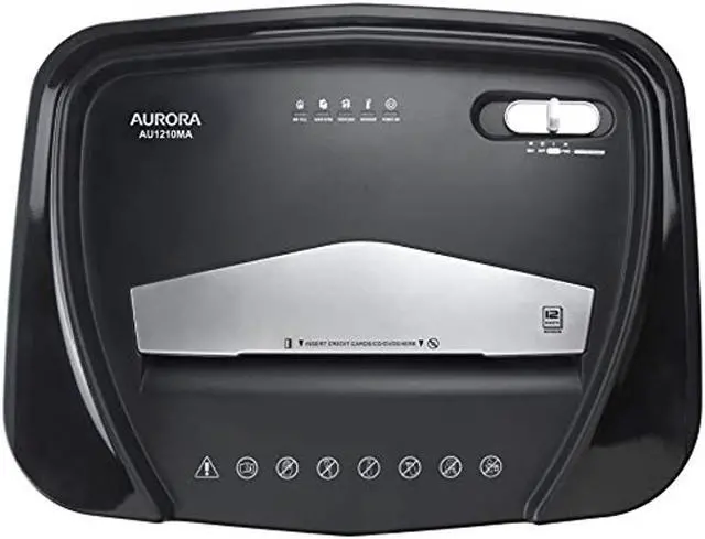 Alt view image 11 of 13 - Aurora AU1210MA Professional Grade High Security 12-Sheet Micro-Cut Paper/ CD and Credit Card Shredder/ 60 Minutes Continuous Run Time
