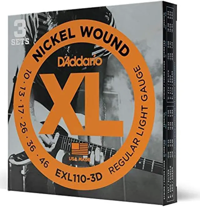 Alt view image 6 of 19 - D'Addario EXL110 Electric Guitar Strings - Light - 3 Pack