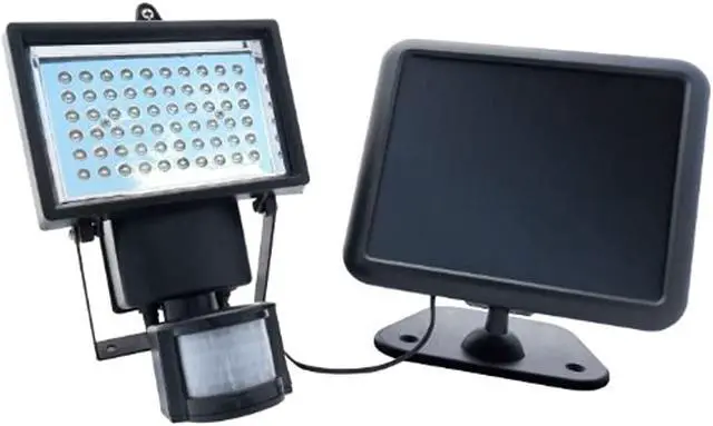 Alt view image 5 of 7 - Nature Power Portable 60 LEDS Outdoor Wireless Solar Powered Security Floodlight With Motion Detector / Activated