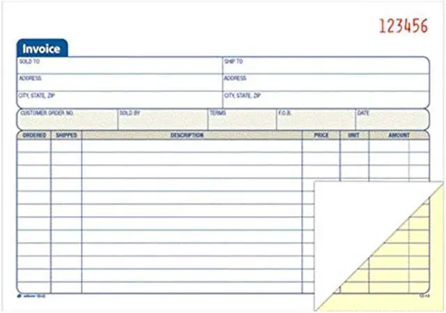 Alt view image 9 of 13 - Adams Carbonless Invoice Book
