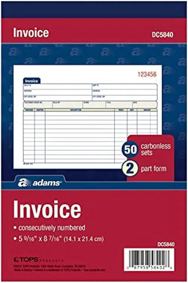 Alt view image 6 of 13 - Adams Carbonless Invoice Book