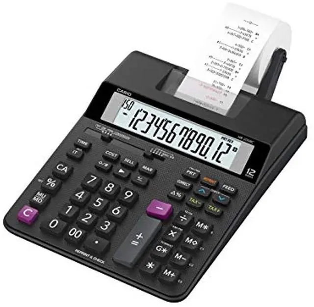Alt view image 7 of 13 - Casio Printing Calculator 12-Digit 7-3/4"Wx10-3/4"Lx2-3/10"H BK HR200RC