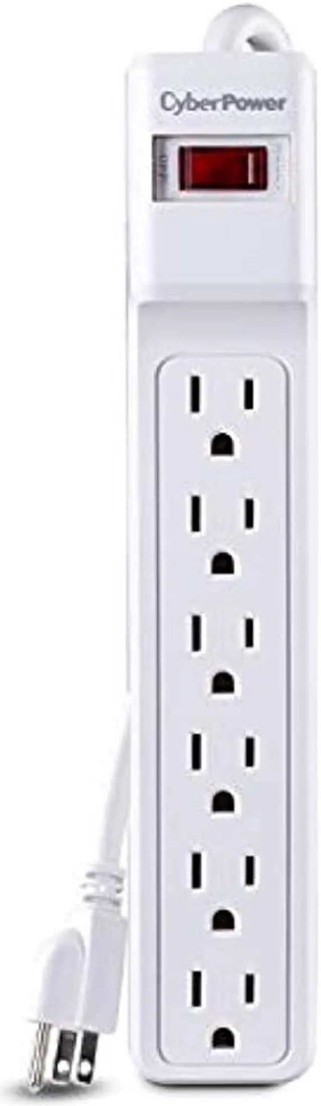 Alt view image 4 of 10 - CyberPower Essential CSB606W 6-Outlet Surge Suppressor Protector