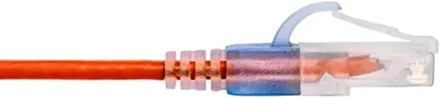 Alt view image 10 of 13 - Monoprice SlimRun Cat6A Ethernet Patch Cable - Network Internet Cord - RJ45, Stranded, UTP, Pure Bare Copper Wire, 30AWG, 2ft, Orange, 10-Pack