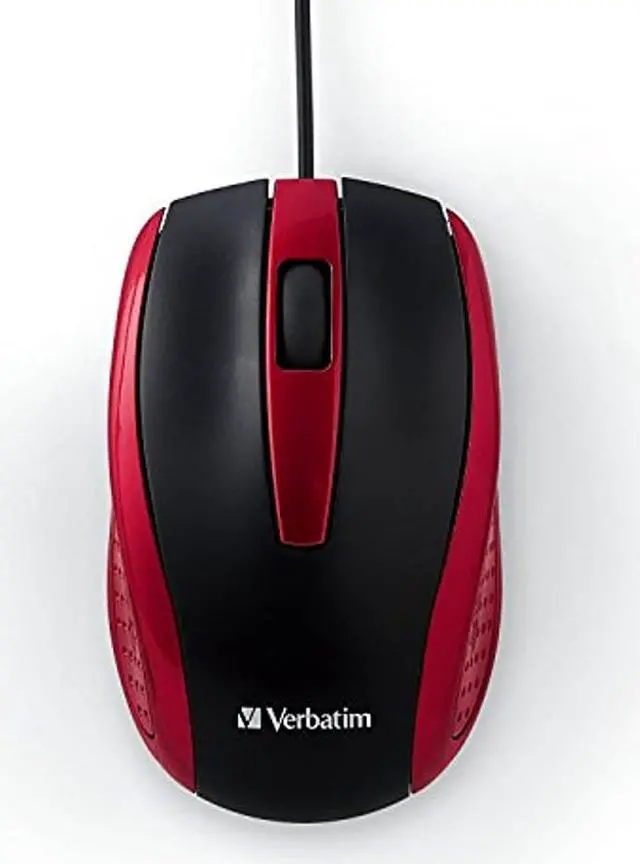 Alt view image 20 of 20 - Verbatim Mouse Optical Corded f/PCs & Macs Red/Black 99742