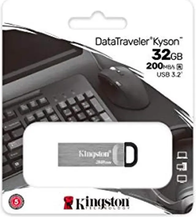 Alt view image 13 of 20 - Kingston 32GB DataTraveler Kyson USB 3.2 Gen 1 Metal Flash Drive (DTKN/32GB)