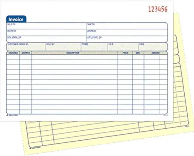 Alt view image 8 of 13 - Adams Carbonless Invoice Book