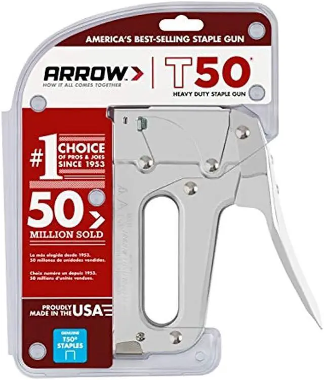 Alt view image 5 of 13 - ARROW T50 Staple Gun,Flat Crown,Use T50 Staples