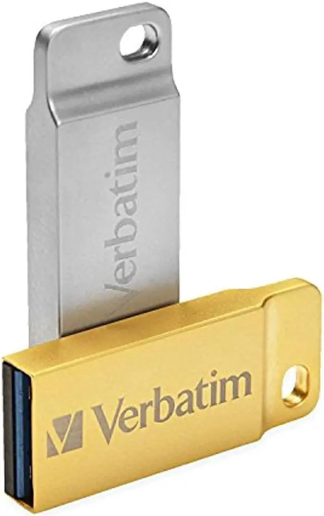 Alt view image 7 of 16 - Verbatim 64GB Metal Executive USB 3.0 Flash Drive - Gold - 64 GBUSB 3.0 - Gold - Water Resistant