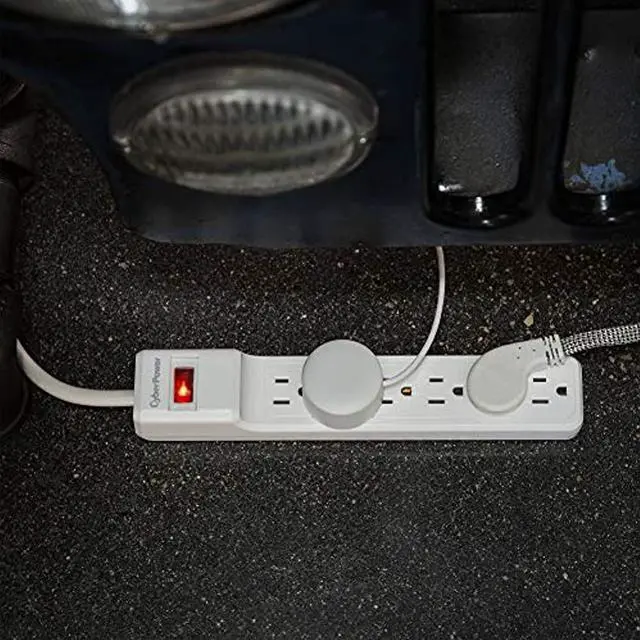 Alt view image 7 of 10 - CyberPower Essential CSB606W 6-Outlet Surge Suppressor Protector