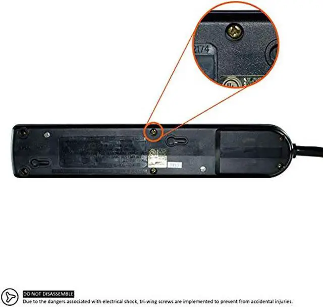 Alt view image 10 of 20 - THIS 6 OUTLET PLASTIC POWER STRIP HAS 750 JOULES, EMI/RFI FILTER AND A 25FT POWE