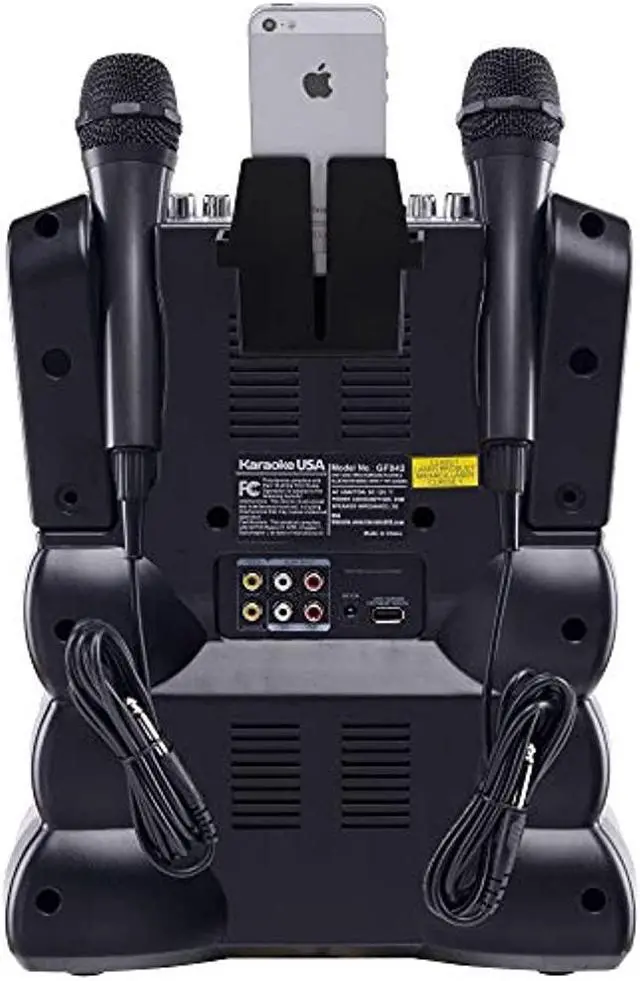 Alt view image 10 of 11 - KARAOKE USA GF842 DVD/CD+G/MP3+G Bluetooth(R) Karaoke System with 7" TFT Color Screen & LED Sync Lights
