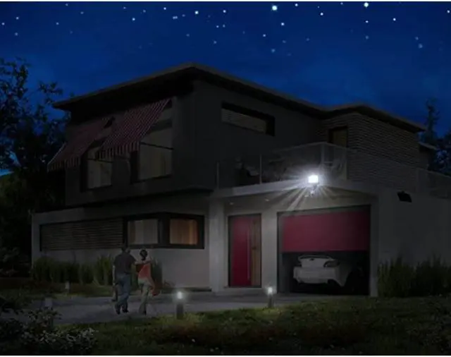 Alt view image 7 of 7 - Nature Power Portable 60 LEDS Outdoor Wireless Solar Powered Security Floodlight With Motion Detector / Activated