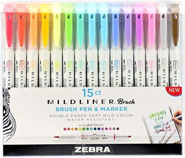 Zebra Pen Mildliner Double Ended Brush Pens (zeb-79115)