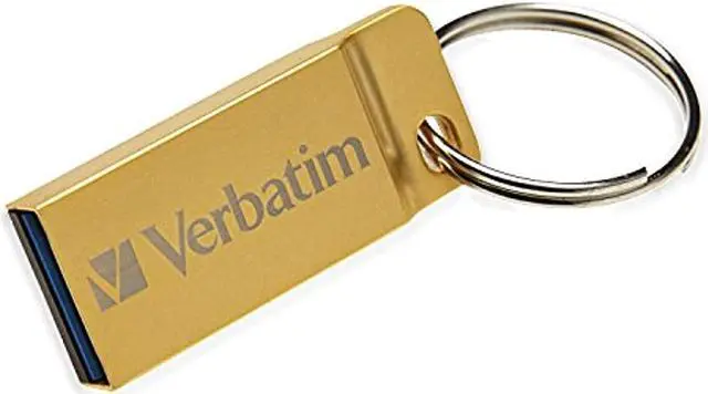Alt view image 6 of 16 - Verbatim 64GB Metal Executive USB 3.0 Flash Drive - Gold - 64 GBUSB 3.0 - Gold - Water Resistant