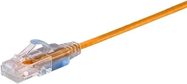 Alt view image 3 of 12 - Monoprice Cat6A Ethernet Patch Cable - 14 Feet - Yellow (10 Pack) Snagless RJ45 550Mhz UTP Pure Bare Copper Wire 10G 30AWG - SlimRun Series