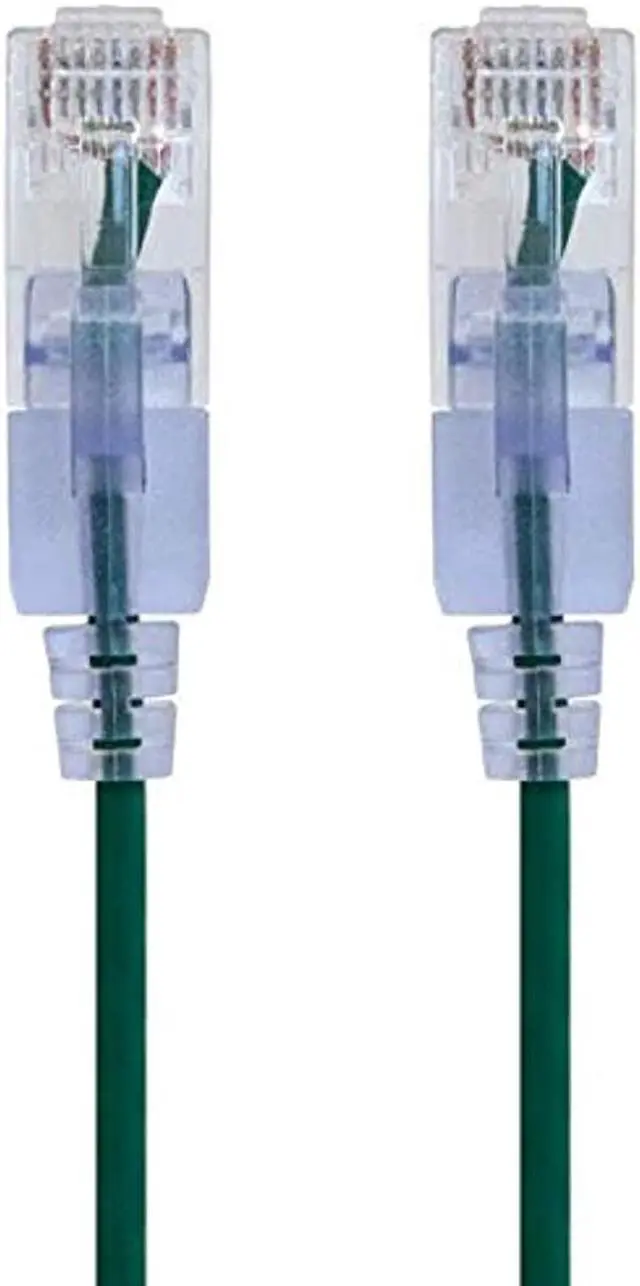Alt view image 2 of 9 - Monoprice Cat6A Ethernet Patch Cable - 1 Feet - Green (10 Pack) Snagless RJ45 550Mhz UTP Pure Bare Copper Wire 10G 30AWG - SlimRun Series