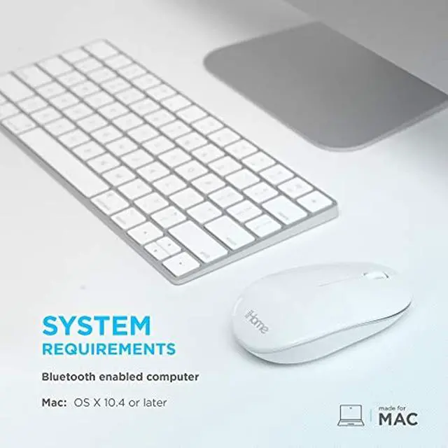 Alt view image 11 of 19 - iHome IMACM110W Bluetooth Mac Mouse - White