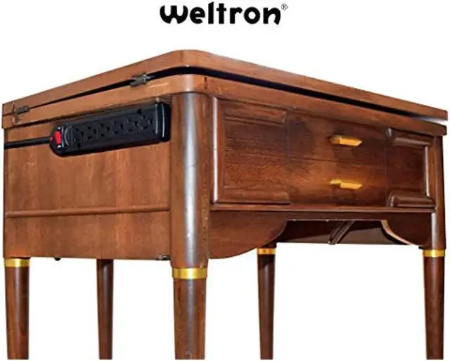 Alt view image 16 of 19 - WELTRON 10ft Power Cord 6-Outlet Surge Protector Power Strip Black WSP600PLF10BK