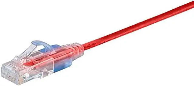 Alt view image 3 of 12 - Monoprice Cat6A Ethernet Patch Cable - 3 Feet - Red (10 Pack) Snagless RJ45 550Mhz UTP Pure Bare Copper Wire 10G 30AWG - SlimRun Series