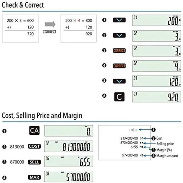 Alt view image 10 of 13 - Casio Printing Calculator 12-Digit 7-3/4"Wx10-3/4"Lx2-3/10"H BK HR200RC