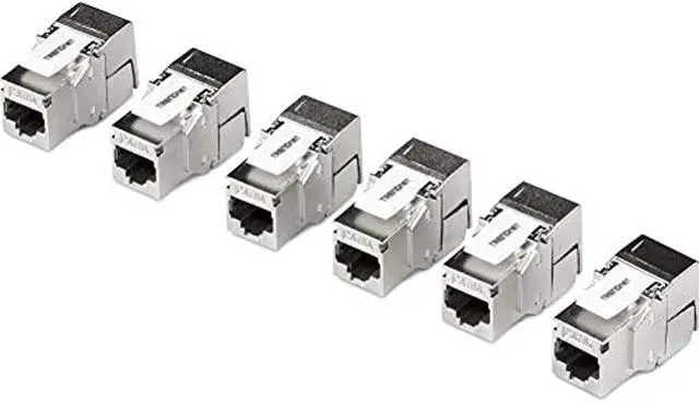 Alt view image 8 of 20 - TRENDnet TC-K06C6A Shielded Cat6A Keystone Jack - 6-Pack