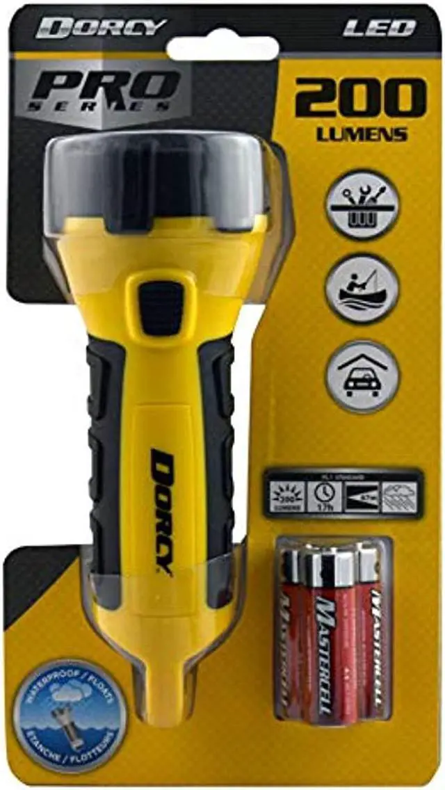 Alt view image 7 of 18 - Dorcy 3Aa Power Led Floating Flashlight - Yellow  9In. X 5In. X 2.5In.
