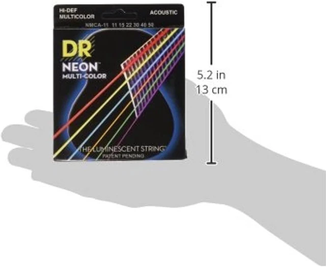 Alt view image 8 of 15 - DR Strings - NEON - MULTI COLOR - Acoustic Guitar Strings MED LT NMCA-11 - 11-50