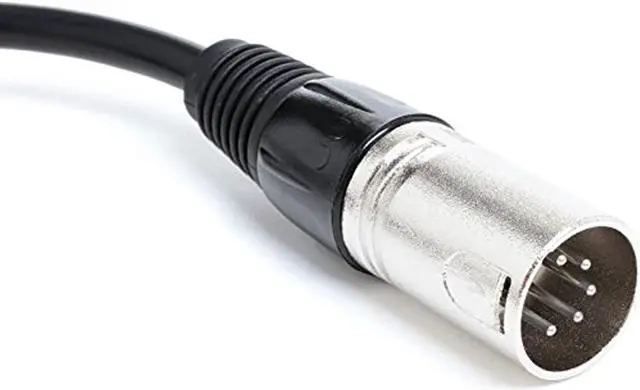 Alt view image 3 of 9 - CHAUVET 6" 3-Pin Female to 5-Pin Male DMX Cable, 24 AWG #DMX3F5M
