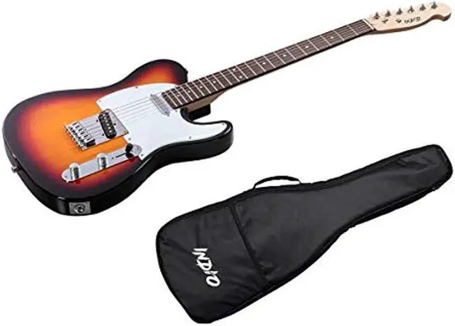 Alt view image 8 of 11 - Monoprice Indio Retro Classic Electric Guitar - Sunburst, With Gig Bag
