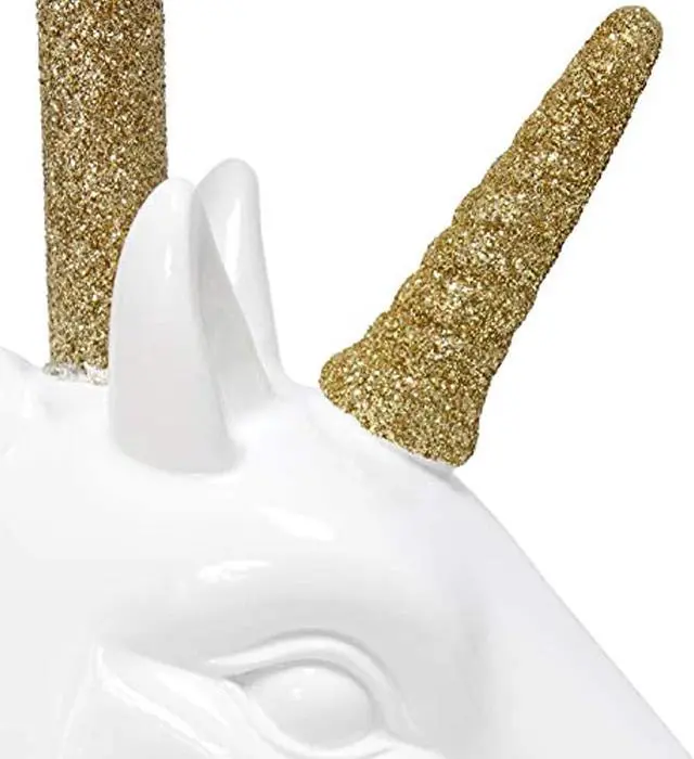 Alt view image 7 of 18 - Simple Designs Sparkling Gold and White Unicorn Table Lamp