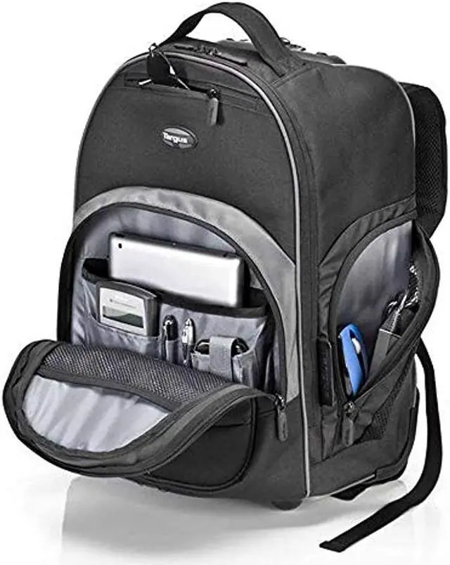 Alt view image 8 of 11 - Targus Compact TSB750US Carrying Case (Backpack) 16" to 17" Notebook - Black - Bump Resistant, Scratch Resistant - Neoprene, Mesh, Elastic - Polyester Exterior Material - 7.66 gal Volume Capacity