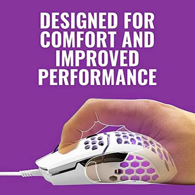 Alt view image 11 of 20 - Cooler Master MM711 Gaming Mouse with Lightweight Honeycomb Shell, Ultraweave Cable, 16000 DPI Optical Sensor and RGB Accents