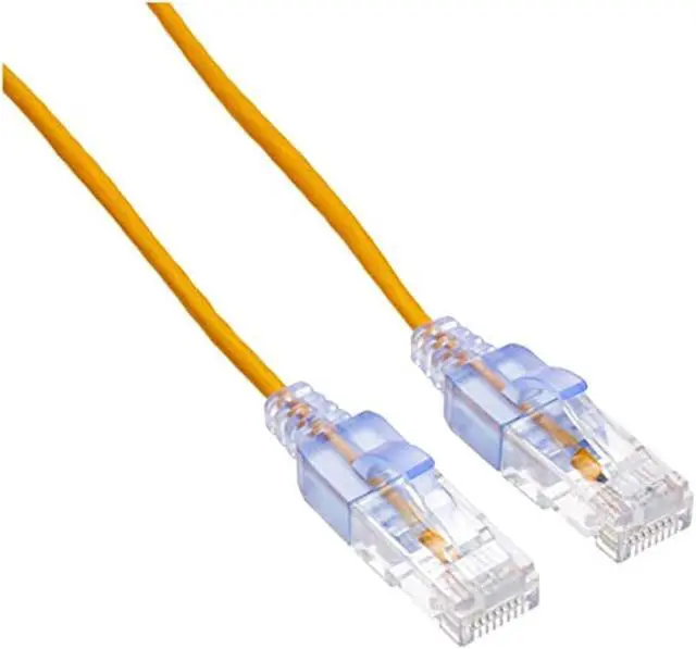 Alt view image 2 of 12 - Monoprice Cat6A Ethernet Patch Cable - 14 Feet - Yellow (10 Pack) Snagless RJ45 550Mhz UTP Pure Bare Copper Wire 10G 30AWG - SlimRun Series