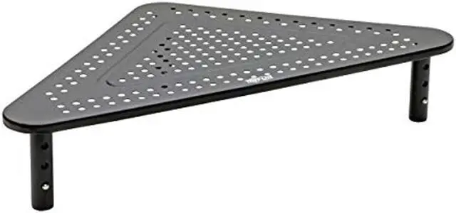 Alt view image 6 of 7 - Tripp Lite Monitor Riser Stand Desktop Corner Metal Height Adjustable Black