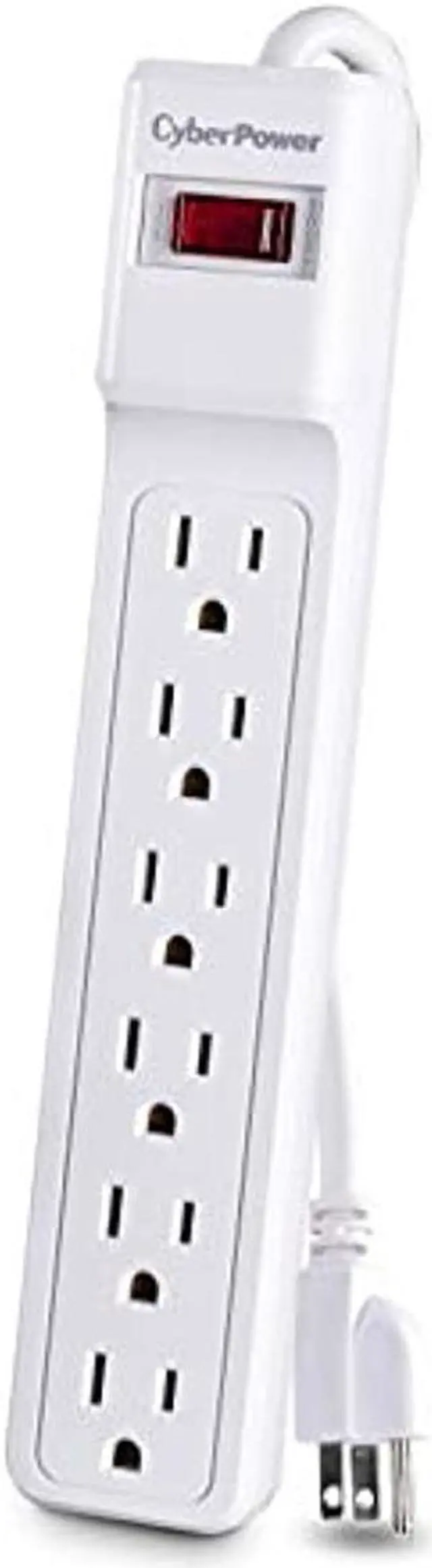 Alt view image 8 of 10 - CyberPower Essential CSB606W 6-Outlet Surge Suppressor Protector