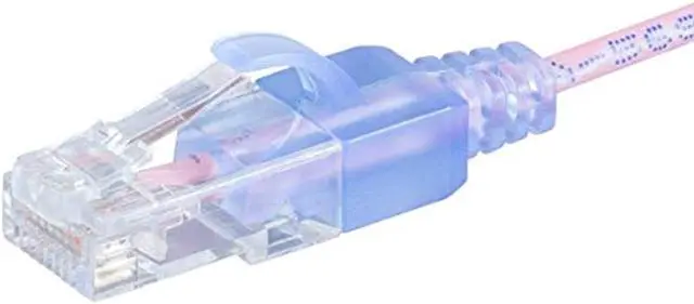 Alt view image 7 of 10 - Monoprice Cat6A Ethernet Patch Cable 5-Pack - 3 Feet - Pink | Snagless, RJ45, 550MHz, UTP, Pure Bare Copper Wire, 10G, 30AWG  - SlimRun