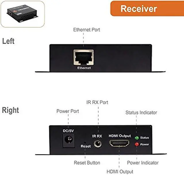 Alt view image 10 of 14 - J-Tech Digital ProAV HDMI Extender Over Single Cat5e/6 Cable TCP/IP 1080p IR Remote - Up to 400' [JTD-EX-120M]