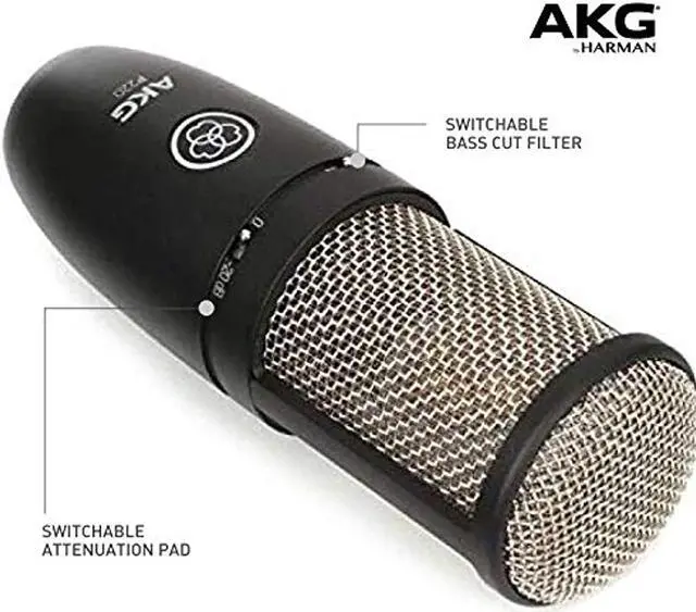 Alt view image 12 of 20 - AKG P220 High Performance Condenser Microphone