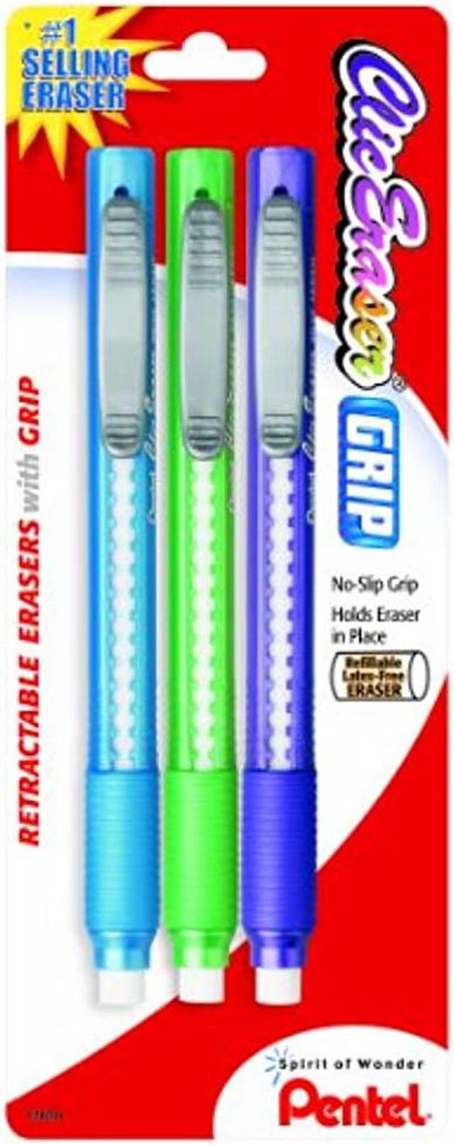 Alt view image 4 of 8 - Pentel Eraser,Clic,Fshn Clr,3/Pk ZE21TBP3M