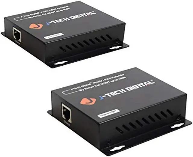 Alt view image 8 of 14 - J-Tech Digital ProAV HDMI Extender Over Single Cat5e/6 Cable TCP/IP 1080p IR Remote - Up to 400' [JTD-EX-120M]