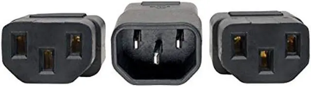 Alt view image 9 of 18 - Tripp Lite P004-18N-2C13 C14 Male to C13 Female Splitter, PDU Style - C14 to 2x C13, 10A, 100–250V, 18 AWG, 18 in., Black