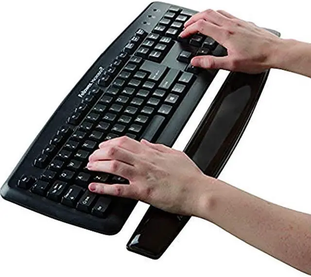 Alt view image 6 of 20 - Fellowes Gel Crystals Keyboard Wrist Rest, 18.5" X 2.25", Black 9112201
