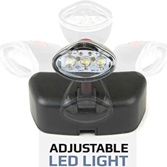Alt view image 8 of 15 - CARSON CP-60 Carson LED Lighted Head Visor Magnifier 1.5x2x2.5x3x