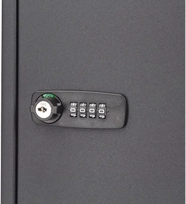 Alt view image 7 of 13 - Barska Key Cabinet, Wall Mount, 64 Key Cap. Matte  Steel CB13264