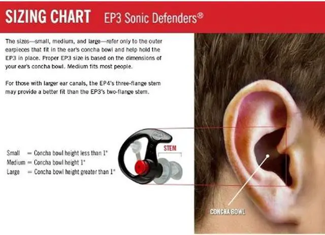 Alt view image 17 of 18 - SureFire EP4-BK-MPR Medium Black Sonic Defenders Plus Hearing Protector