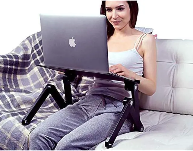 Alt view image 10 of 12 - Adjustable Book Holder and Laptop Stand - Portable Aluminum Book Stand for Textbooks, Cookbooks, Recipe Books, and Tablets